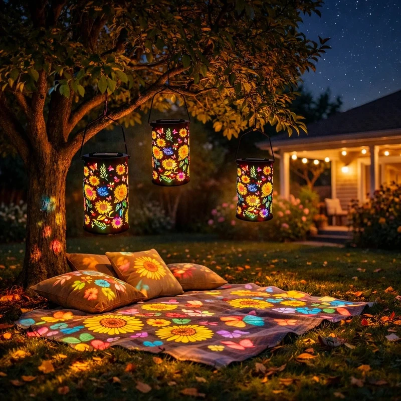 VerdaLux | Kabellose Solarlampe im Blätterdesign für den Garten