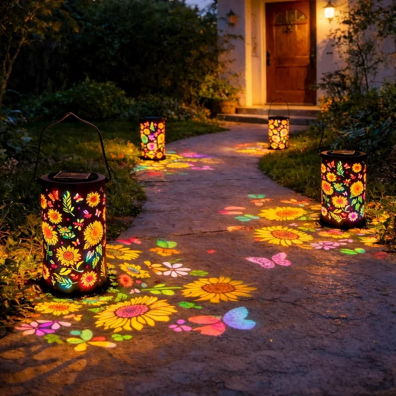 VerdaLux | Kabellose Solarlampe im Blätterdesign für den Garten