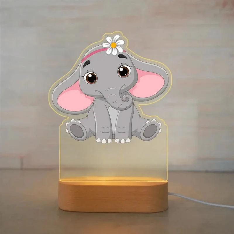 Personalisiertes Nachtlicht mit Tierdesign und Namen für Ihr Kind