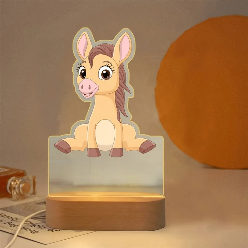 Personalisiertes Nachtlicht mit Tierdesign und Namen für Ihr Kind