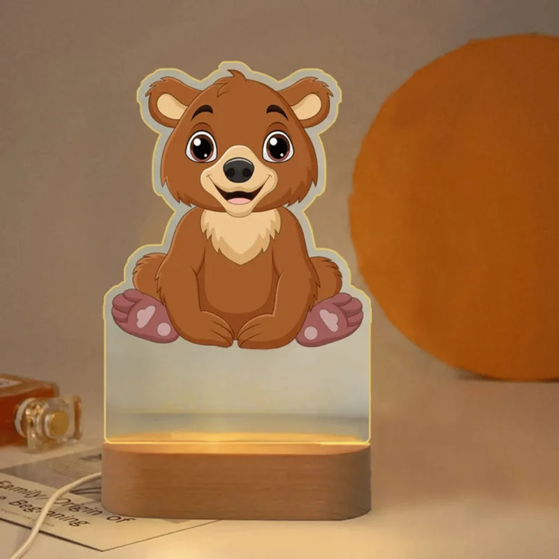 Personalisiertes Nachtlicht mit Tierdesign und Namen für Ihr Kind