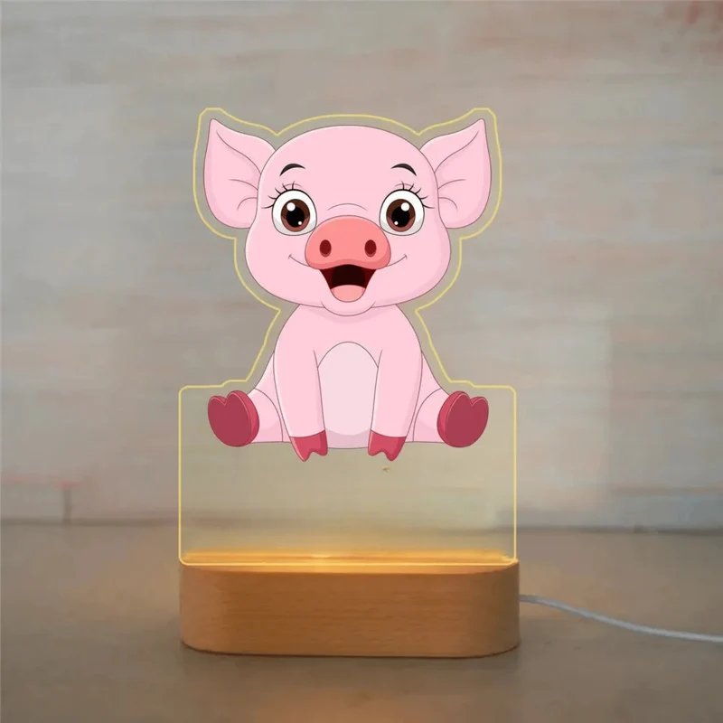 Personalisiertes Nachtlicht mit Tierdesign und Namen für Ihr Kind
