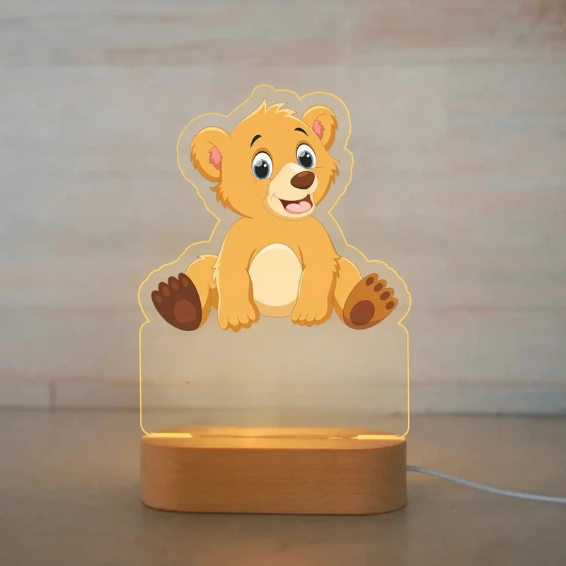 Personalisiertes Nachtlicht mit Tierdesign und Namen für Ihr Kind