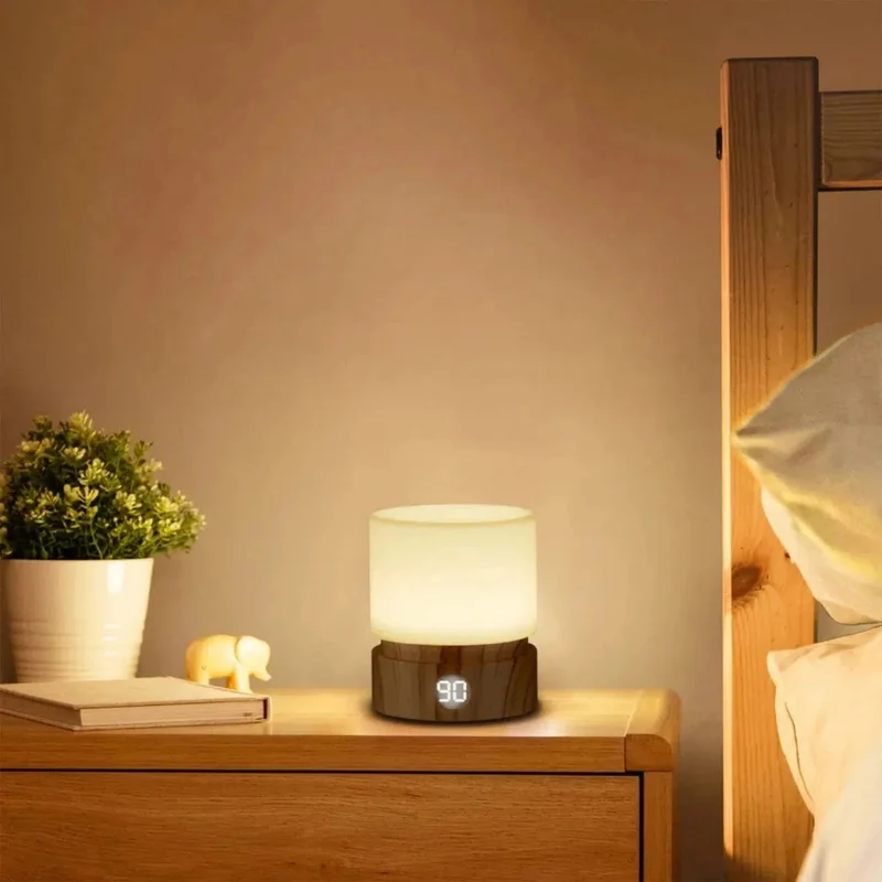 Nachtlicht dimmbar LED Holzdesign mit Stilllicht Funktion