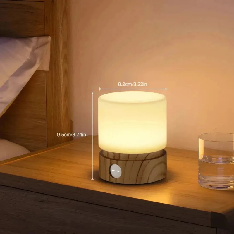 Nachtlicht dimmbar LED Holzdesign mit Stilllicht Funktion