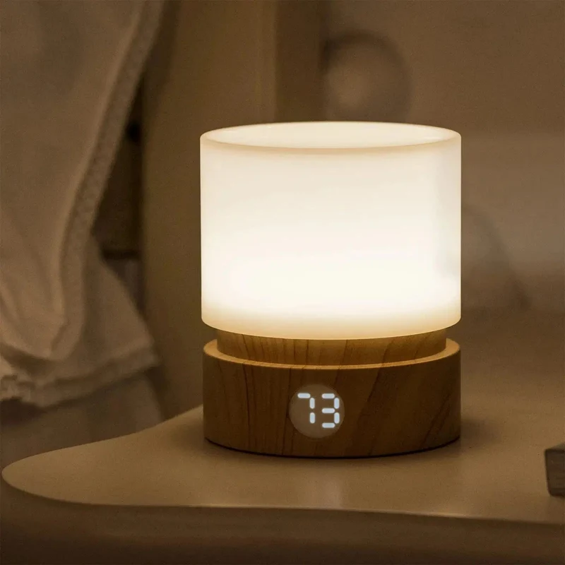 Nachtlicht dimmbar LED Holzdesign mit Stilllicht Funktion