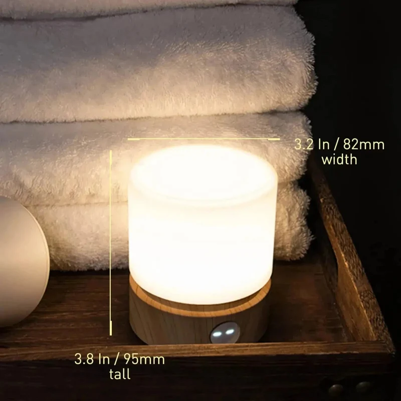 Nachtlicht dimmbar LED Holzdesign mit Stilllicht Funktion