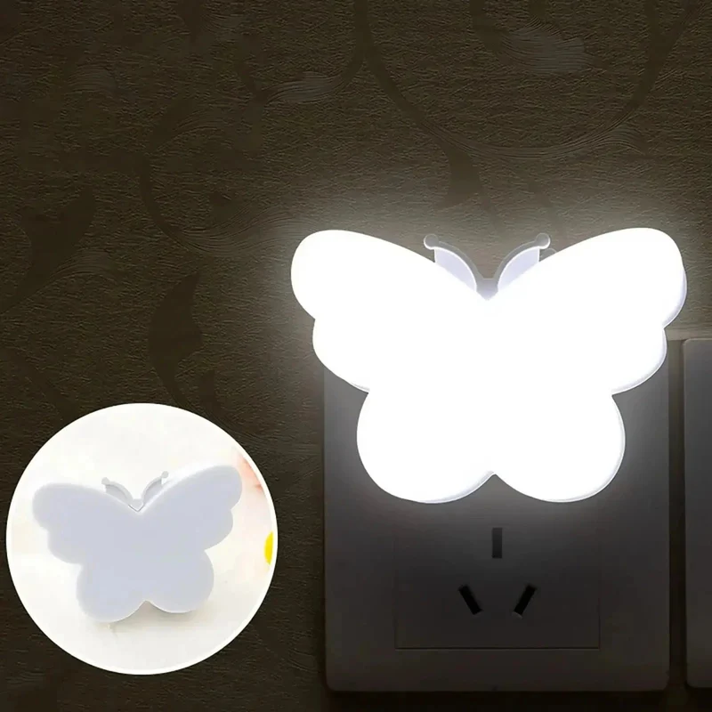 Nachtlicht Steckdose LED Schmetterling mit Dämmerungssensor