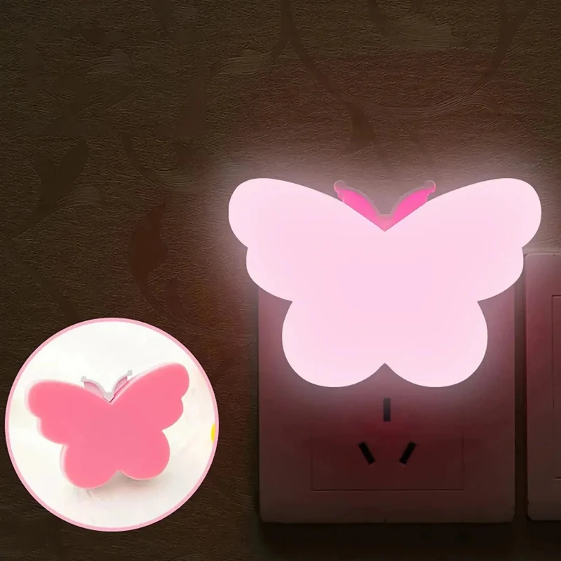 Nachtlicht Steckdose LED Schmetterling mit Dämmerungssensor