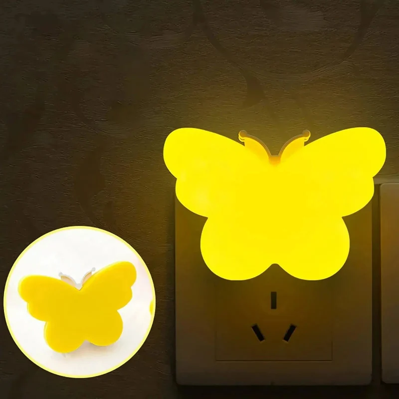 Nachtlicht Steckdose LED Schmetterling mit Dämmerungssensor