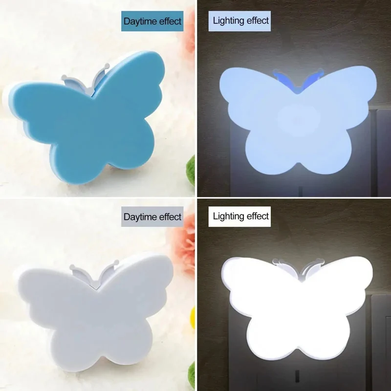 Nachtlicht Steckdose LED Schmetterling mit Dämmerungssensor