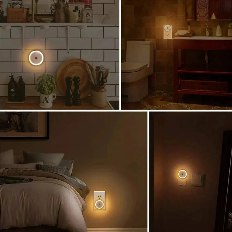 Nachtlicht Steckdose LED Rund Automatisch
