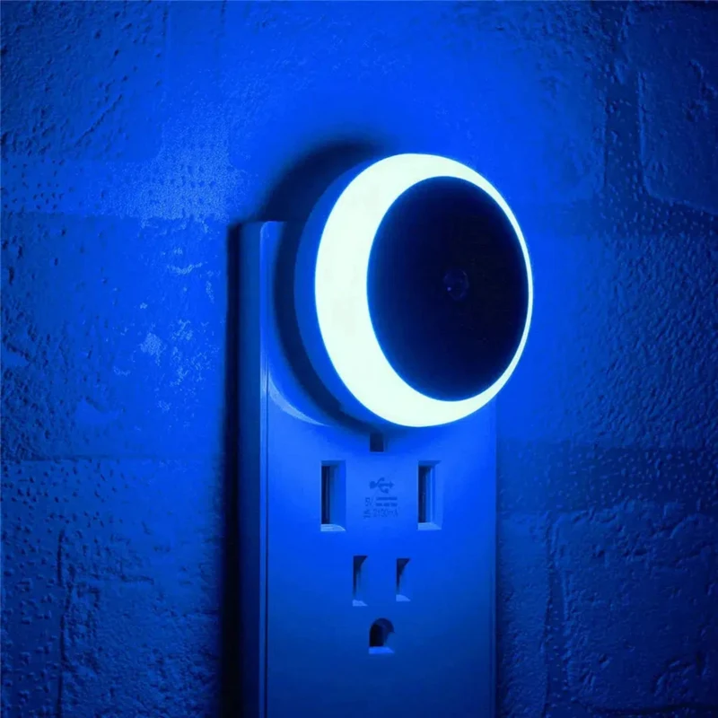 Nachtlicht Steckdose LED Rund Automatisch