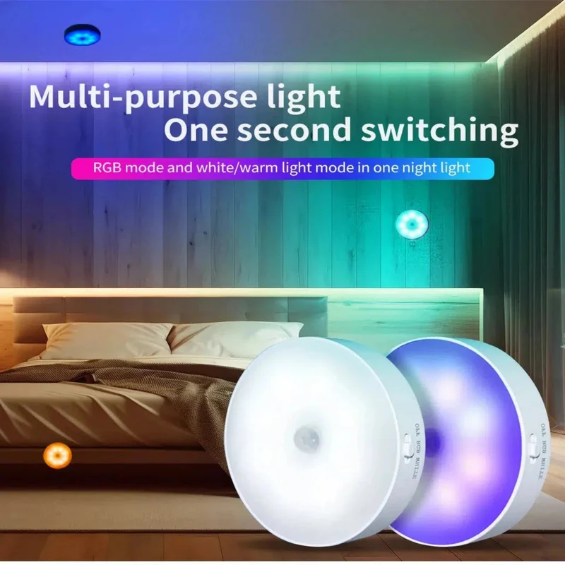 Nachtlicht mit Bewegungsmelder LED Farbwechsel Magnetisch