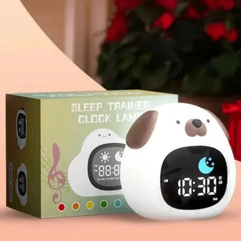 Wecker mit Nachtlicht Hund LED Schlaftrainer für Kinder