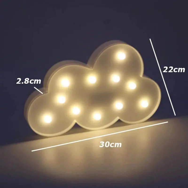 Nachtlicht Wolke 3D LED für Kinderzimmer