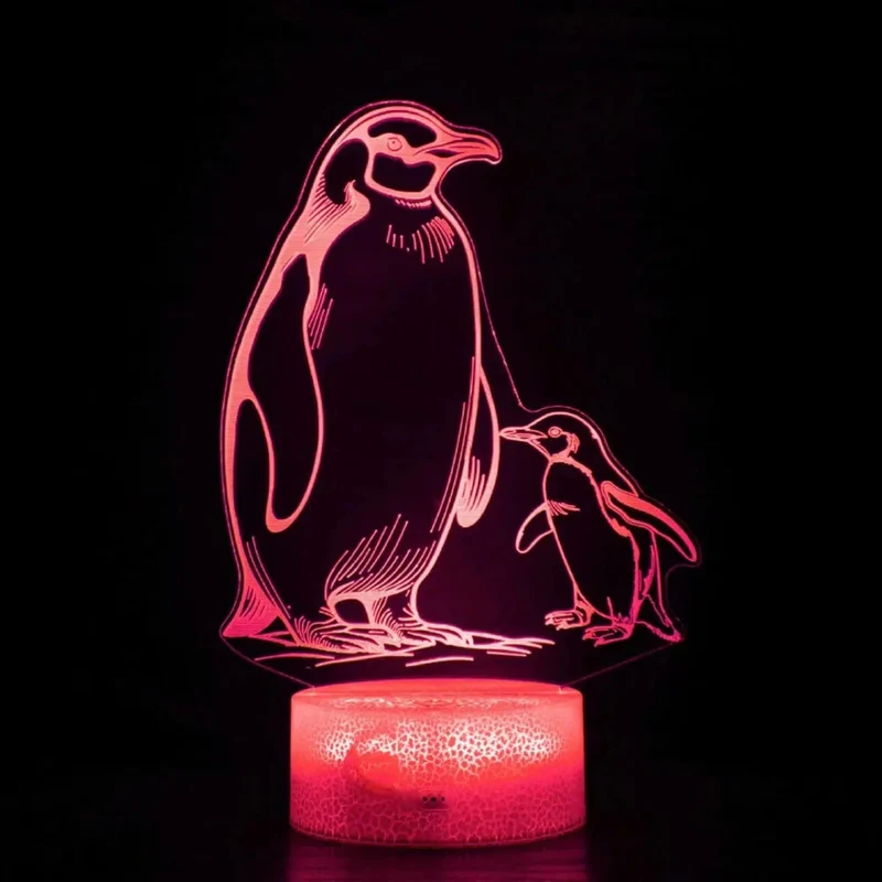 3D LED Nachtlicht Pinguin – Kreative Schlummerleuchte für Kinder