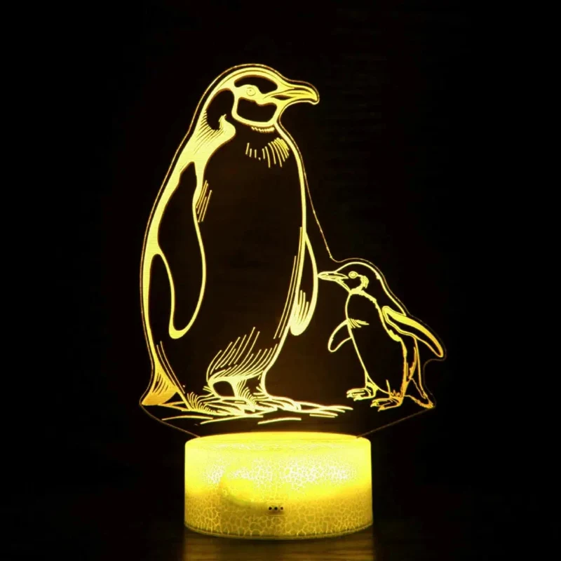 3D LED Nachtlicht Pinguin – Kreative Schlummerleuchte für Kinder