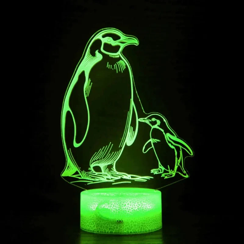3D LED Nachtlicht Pinguin – Kreative Schlummerleuchte für Kinder