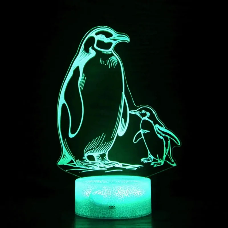 3D LED Nachtlicht Pinguin – Kreative Schlummerleuchte für Kinder