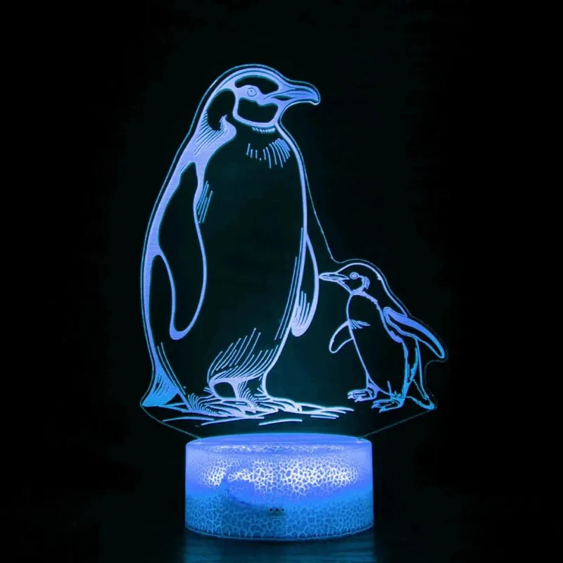 3D LED Nachtlicht Pinguin – Kreative Schlummerleuchte für Kinder