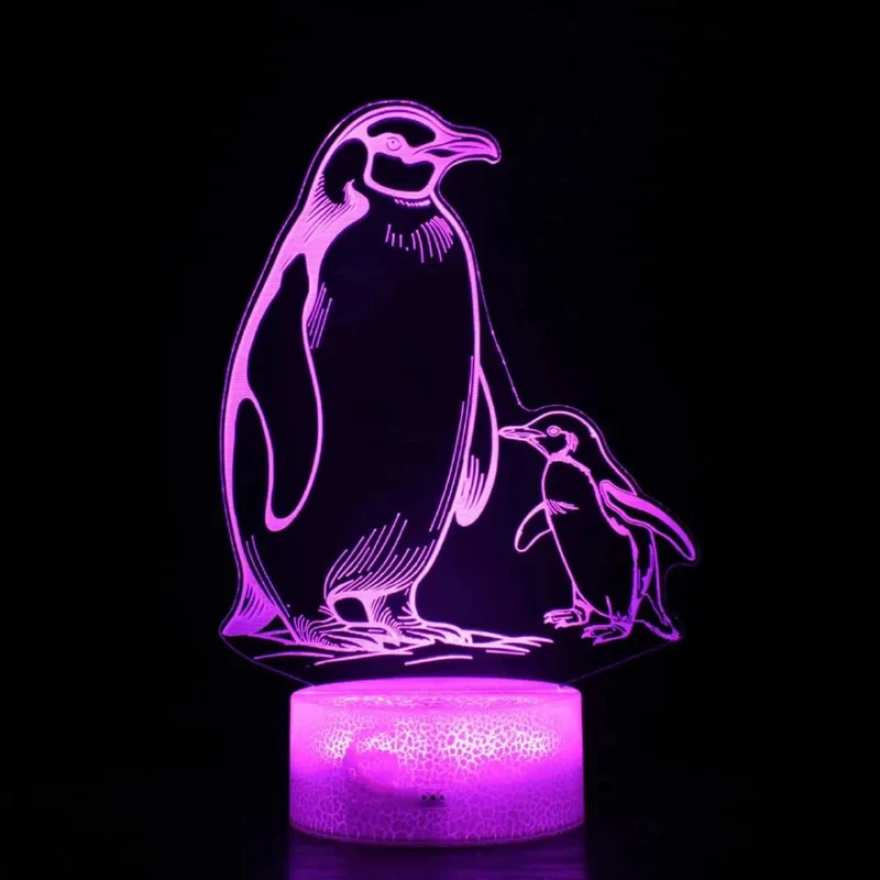 3D LED Nachtlicht Pinguin – Kreative Schlummerleuchte für Kinder