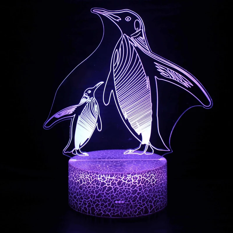 3D LED Nachtlicht Pinguin – Kreative Schlummerleuchte für Kinder
