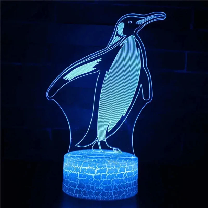 3D LED Nachtlicht Pinguin – Kreative Schlummerleuchte für Kinder