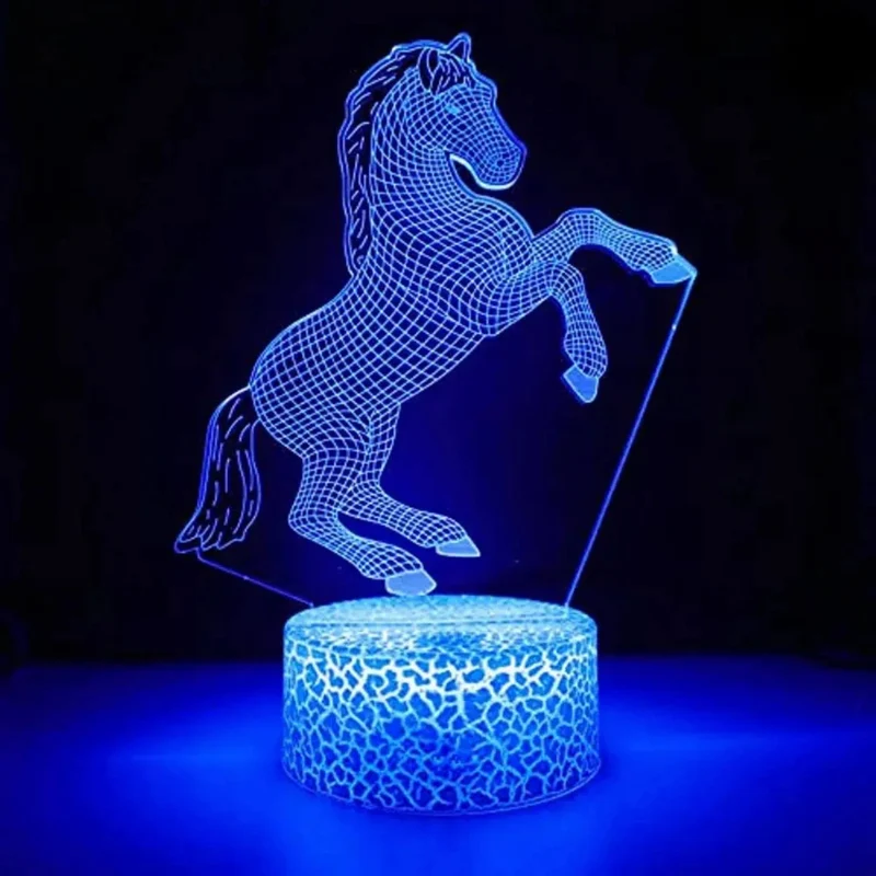 3D LED Nachtlicht Pferd – Magische Schlummerleuchte für Kinder