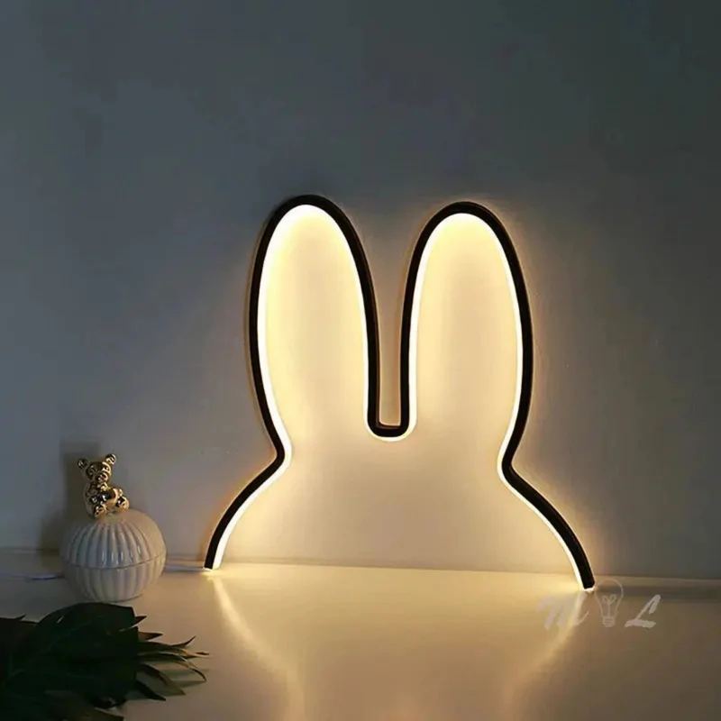 Moderne Nachtlicht Hase LED-Lampe mit USB-Anschluss