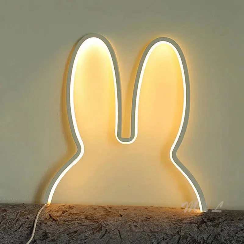 Moderne Nachtlicht Hase LED-Lampe mit USB-Anschluss