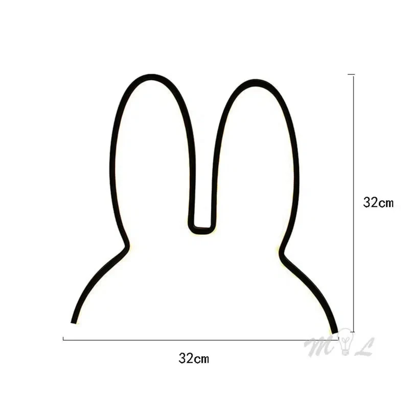 Moderne Nachtlicht Hase LED-Lampe mit USB-Anschluss