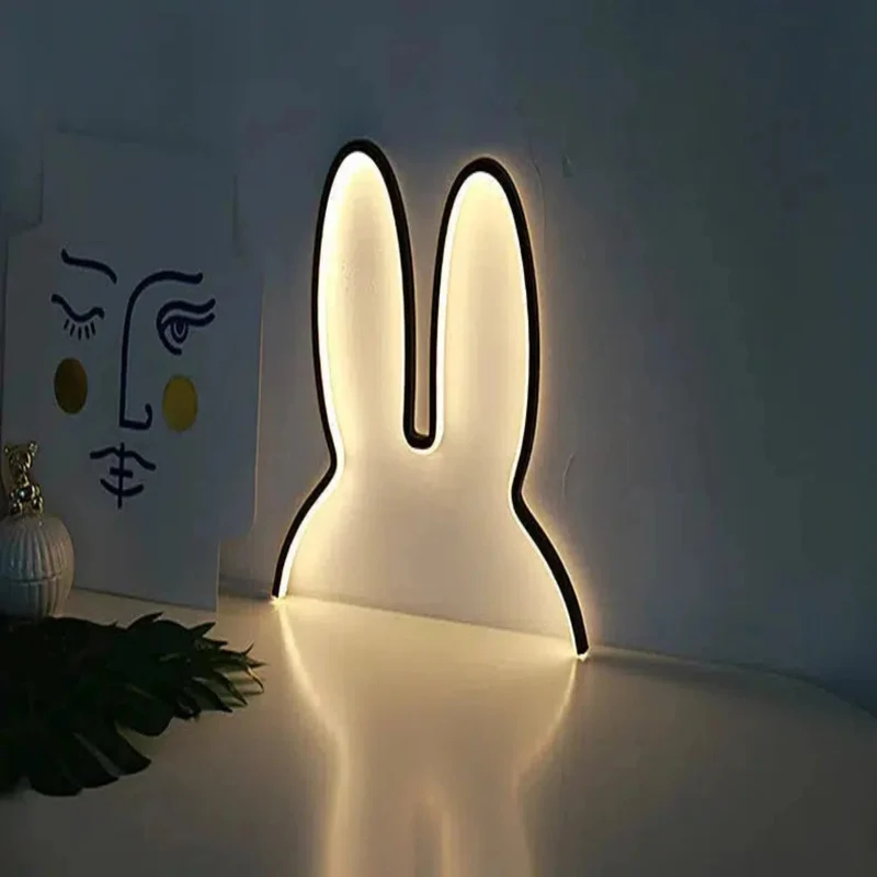 Moderne Nachtlicht Hase LED-Lampe mit USB-Anschluss