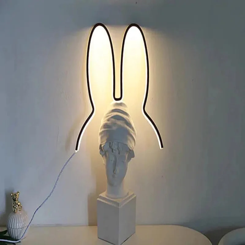 Moderne Nachtlicht Hase LED-Lampe mit USB-Anschluss