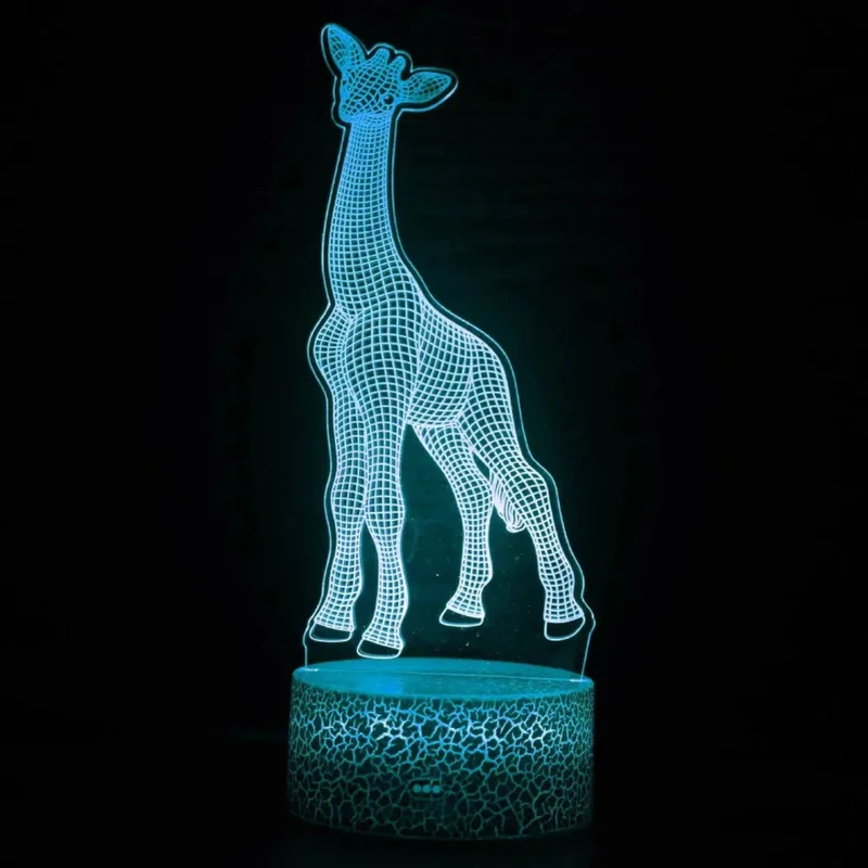 Niedliches Nachtlicht in Giraffenform mit 3D-LED-Beleuchtung