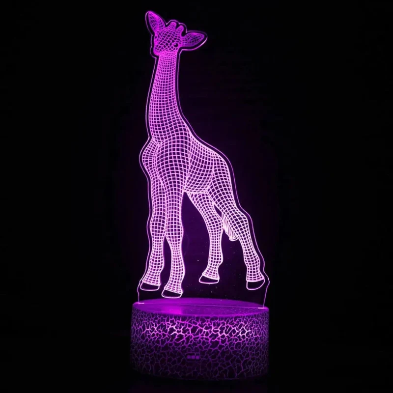 Niedliches Nachtlicht in Giraffenform mit 3D-LED-Beleuchtung