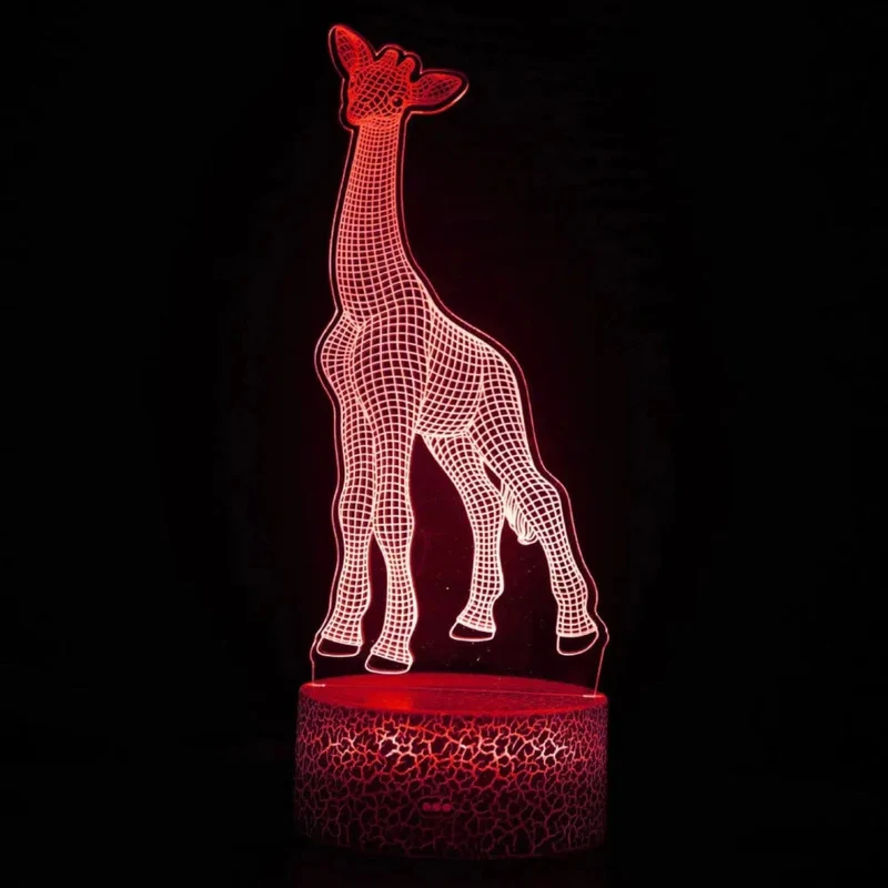 Niedliches Nachtlicht in Giraffenform mit 3D-LED-Beleuchtung