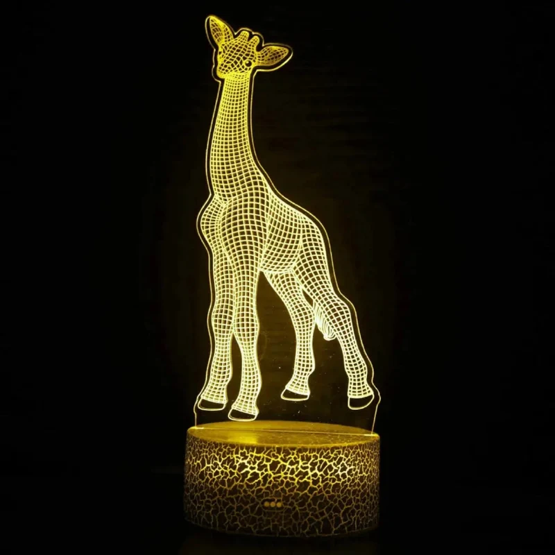 Niedliches Nachtlicht in Giraffenform mit 3D-LED-Beleuchtung