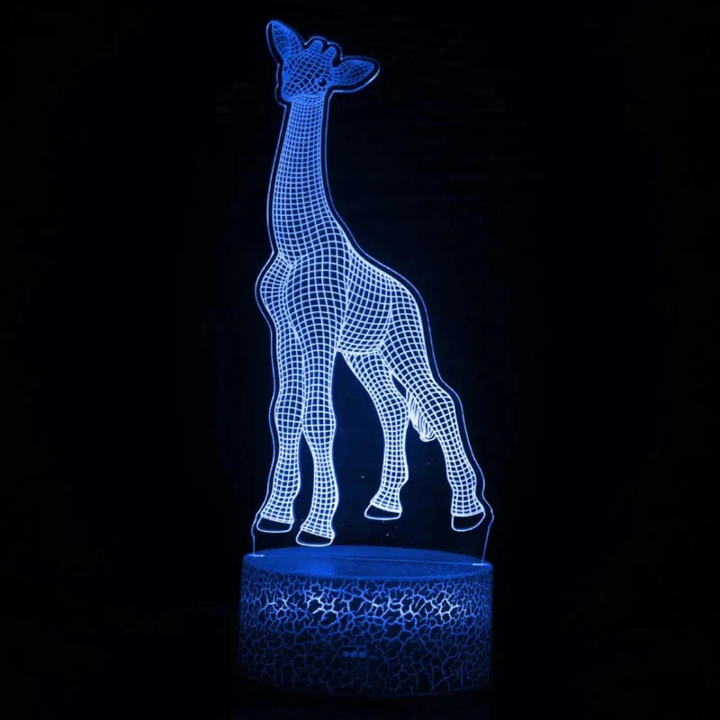 Niedliches Nachtlicht in Giraffenform mit 3D-LED-Beleuchtung