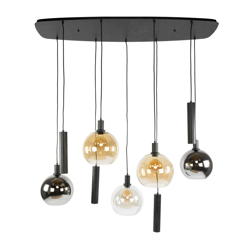 Hängelampe Sfera Tricolore 9-flammig – Artic schwarz