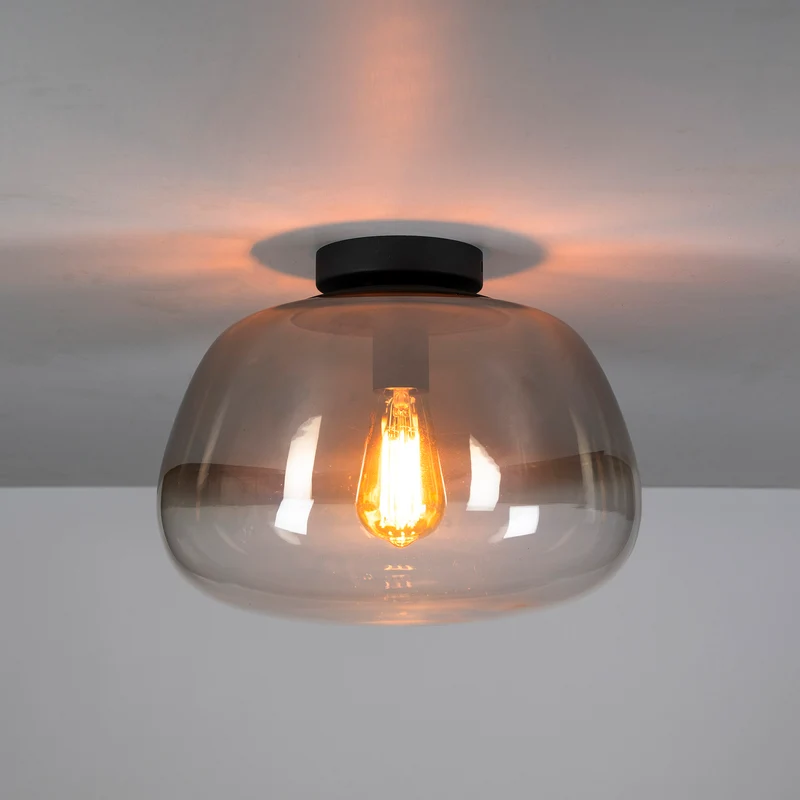 Deckenleuchte Pulse Shaded 1-flammig – Smoke grey glass
