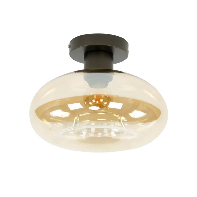 Deckenleuchte Soll 1-licht – Amber Glas