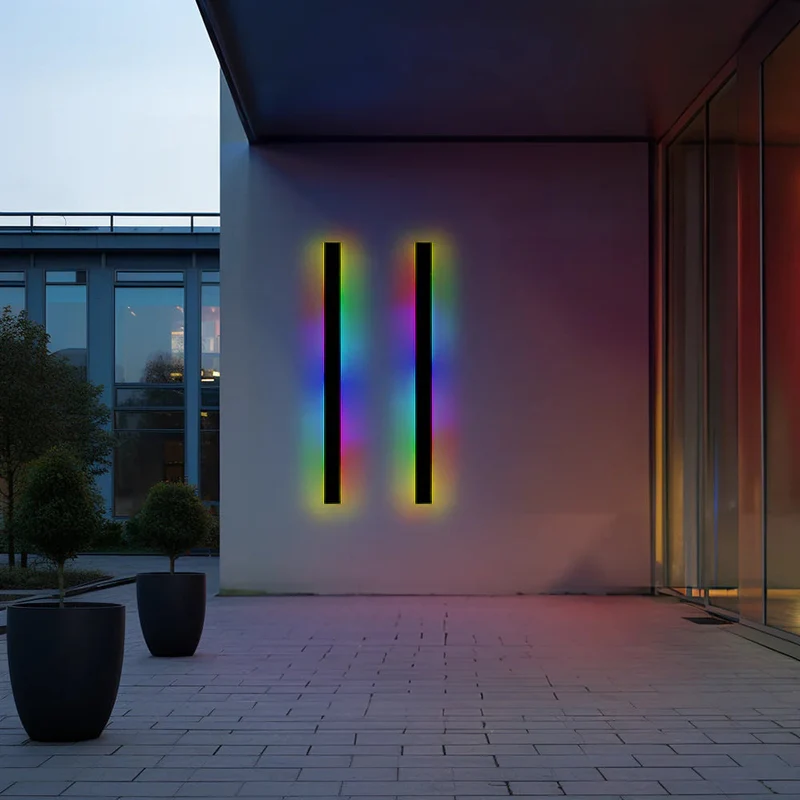 NoirTrail | Schwarze LED-Wandleuchte mit 4 Lichtfarben