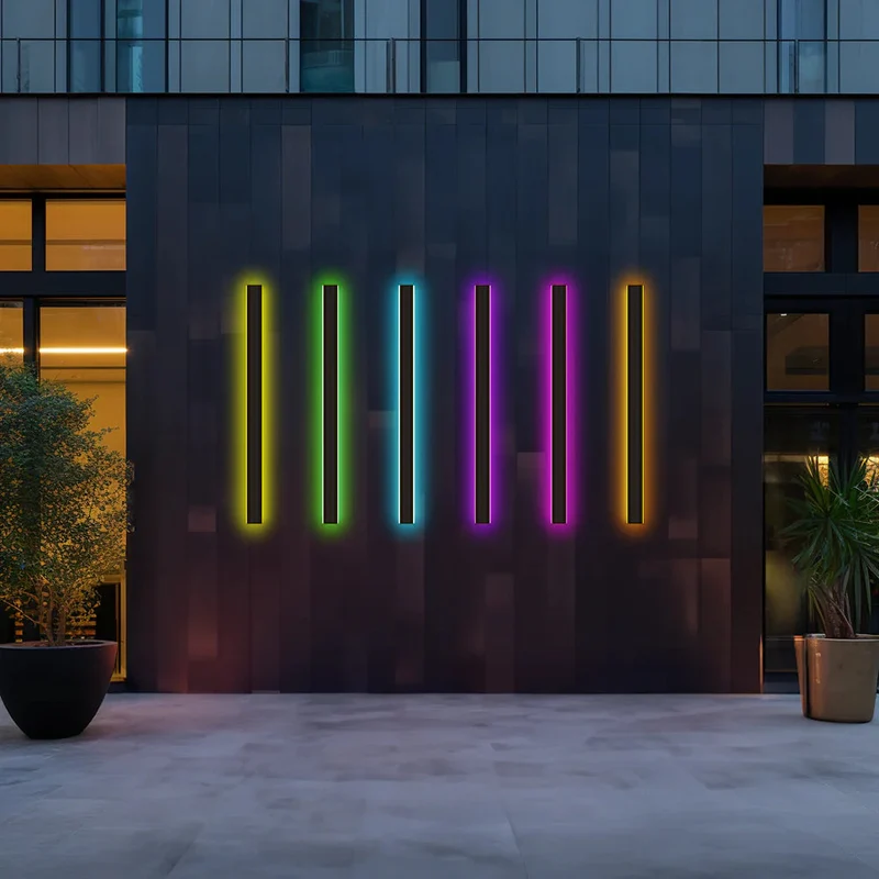 NoirTrail | Schwarze LED-Wandleuchte mit 4 Lichtfarben