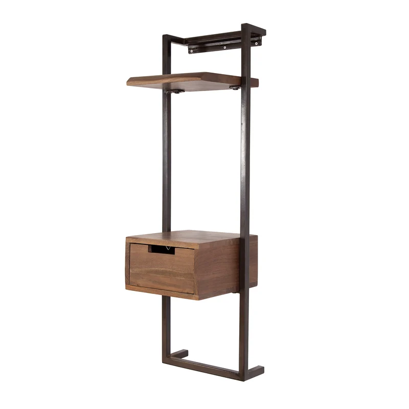 Nachttisch Air Massiv XS 1 Schublade – Massiv Akazie brown