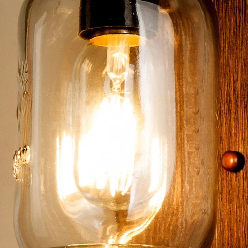 RustiLume | Vintage-Wandlaterne aus Holz und Metall