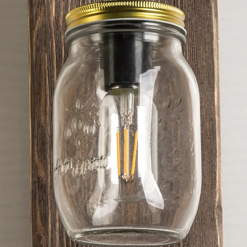 RustiLume | Vintage-Wandlaterne aus Holz und Metall