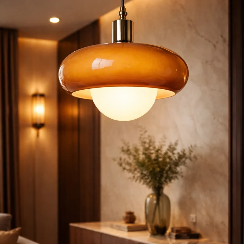 CoffeeGlow | Bauhaus Pendelleuchte in Kaffeefarben