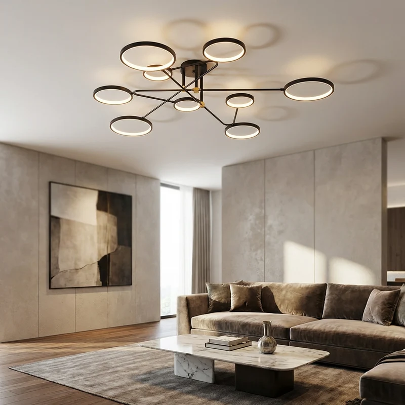 RingLumo | LED-Kronleuchter mit verstellbarer Höhe