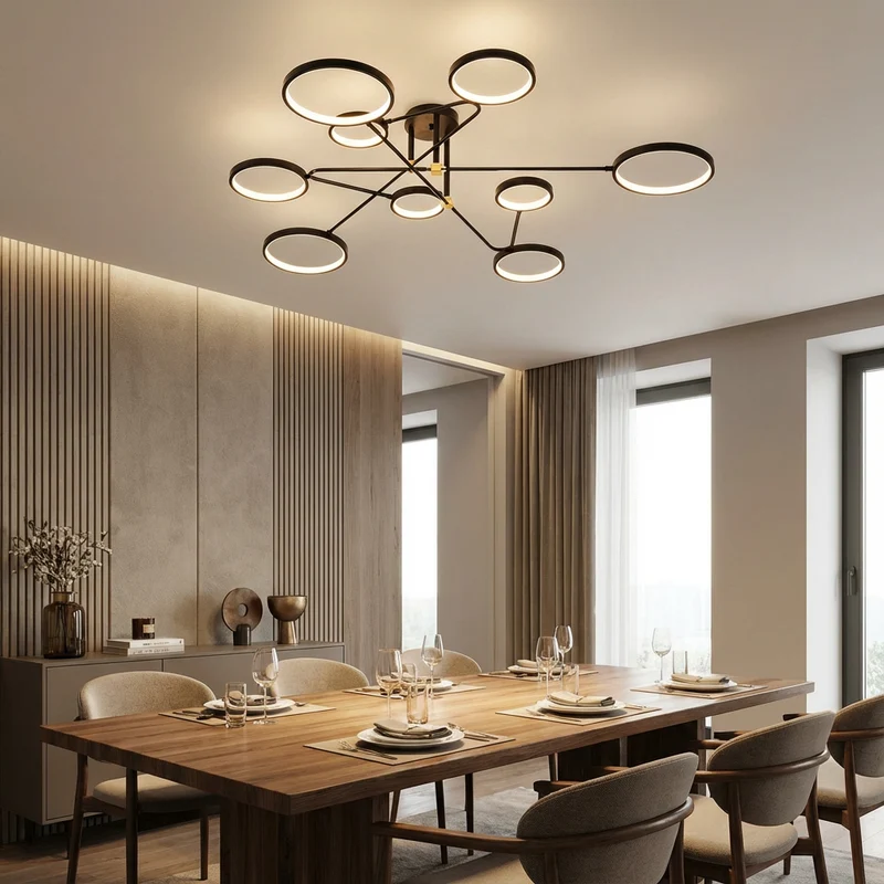 RingLumo | LED-Kronleuchter mit verstellbarer Höhe